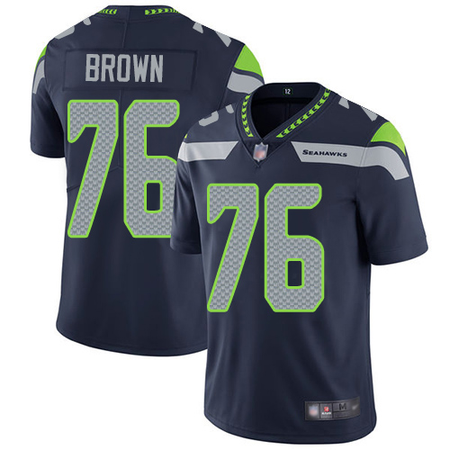 Seattle Seahawks Limited Navy Blue Men Duane Brown Home Jersey NFL Football #76 Vapor Untouchable->youth nfl jersey->Youth Jersey